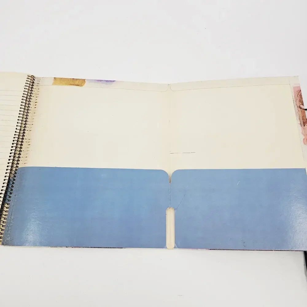 Vintage 1970's Mead Sports Spiral Organizer Notebook Folder Baseball Football